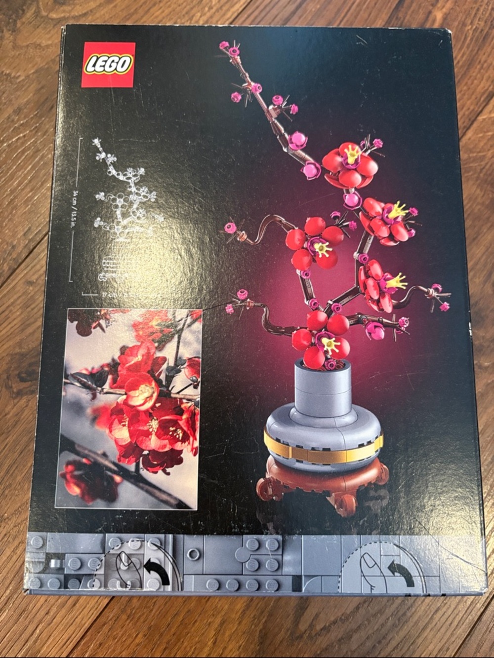 New LEGO Red and Pink Plum Blossom Botanical Display - Picture 2 of 6